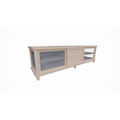 123kast  TV dressoir Manaus - 200x50x50H cm - 3 schuifdeuren - deels van glas - op pootjes - strak design