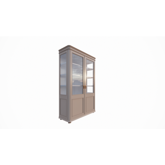 123kast  Buffetkast Cali - 140x50x220H cm - op pootjes - 2 deuren - deels van glas