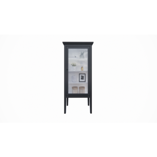 123kast  Vitrinekast Pasto - 70x50x180H cm - op pootjes - strak disign