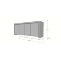 123kast  Dressoir Chaves - 200x50x80H cm - greeploze deuren - 4 push to open deuren - strak design