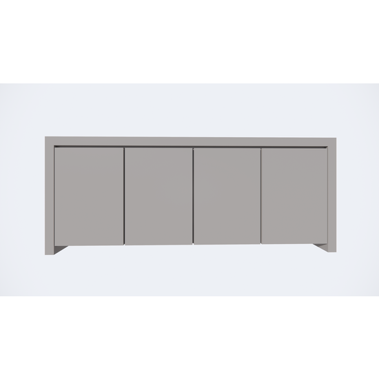 123kast  Dressoir Chaves - 200x50x80H cm - greeploze deuren - 4 push to open deuren - strak design