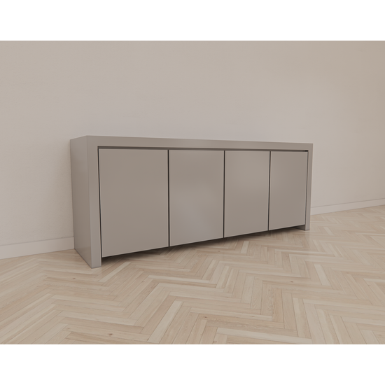 123kast  Dressoir Chaves - 200x50x80H cm - greeploze deuren - 4 push to open deuren - strak design