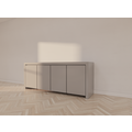 123kast  Dressoir Chaves - 200x50x80H cm - greeploze deuren - 4 push to open deuren - strak design