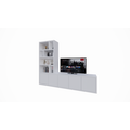 123kast  TV dressoir Lamego - 300x50x240H cm - 5 push to open deuren - vakkenkast