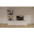 123kast  TV dressoir Lamego - 300x50x240H cm - 5 push to open deuren - vakkenkast