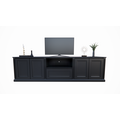 123kast  TV dressoir Amalfi - 220x40x60H cm - 4 greeploze push to open deuren - 1 push to open lade - strak design