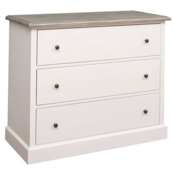 123kast  Ladekast Lombok - 100x40x90H cm - 3 soft close lades - eiken bovenblad