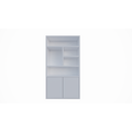 123kast  vakkenkast Mendoza 02 - 120x35x220H cm - 2 push to open deuren - 5 open vakken