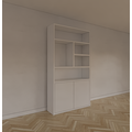 123kast  vakkenkast Mendoza 02 - 120x35x220H cm - 2 push to open deuren - 5 open vakken