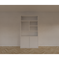 123kast  vakkenkast Mendoza 02 - 120x35x220H cm - 2 push to open deuren - 5 open vakken
