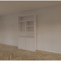 123kast  vakkenkast Mendoza 02 - 120x35x220H cm - 2 push to open deuren - 5 open vakken