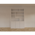 123kast  Vakkenkast Mendoza 03 - 150x35x220H cm - 3 push to open deuren - 8 open vakken