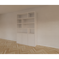 123kast  Vakkenkast Mendoza 03 - 150x35x220H cm - 3 push to open deuren - 8 open vakken