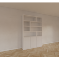 123kast  Vakkenkast Mendoza 03 - 150x35x220H cm - 3 push to open deuren - 8 open vakken