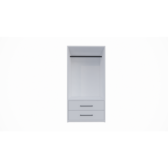 123kast  kledingkast Zakyntos 01 - 100x60x200H cm - 2 deuren - 2 lades