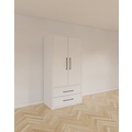 123kast  Kledingkast Zakyntos 02 - 120x60x200H cm - 2 deuren - 2 lades