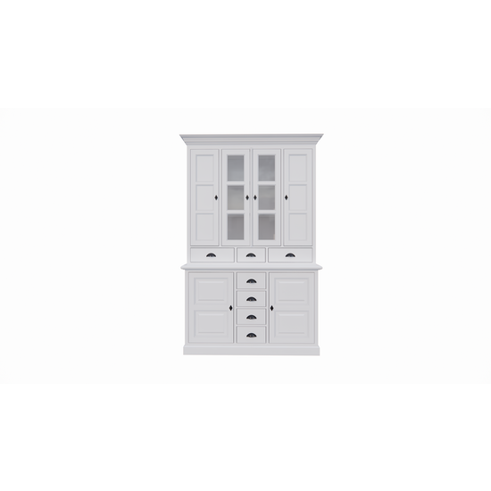 123kast  Buffetkast Bangkok - 150x50x240H cm - 6 deurtjes - 7 soft close lades - 2 glazen deuren