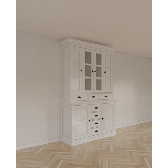 123kast  Buffetkast Bangkok - 150x50x240H cm - 6 deurtjes - 7 soft close lades - 2 glazen deuren