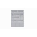 123kast  Vakkenkast Siesta - 180x35x240H cm - 3 push to open deurtjes - 8 open vakken - 5cm plank dikte