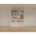 123kast  Vakkenkast Siesta - 180x35x240H cm - 3 push to open deurtjes - 8 open vakken - 5cm plank dikte