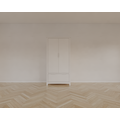 123kast  Kinderkledingkast Slawi - 90x50x180H cm - op pootjes -  2 scharnierdeuren - verstelbare planken en hang gedeelte - 1 soft close lade