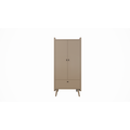 123kast  Kinderkledingkast Denok - 90x60x195H cm - op ronde pootjes - 2 scharnierdeuren - verstelbare planken en hang gedeelte - 1 soft close lade