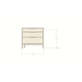 123kast  Commode Demak 95cm - 95x50x90H cm - op pootjes - 3 soft close lades
