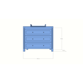 123kast  Commode Blora - 100x55x90H cm - 3 soft close lades - op pootjes