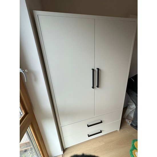 123kast  Kledingkast Zakyntos 02 - 120x60x200H cm - 2 deuren - 2 lades