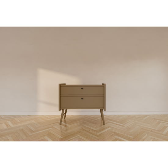 123kast  Dressoir Bowen - 100x55x90H cm - 2 soft close lades - op ronde houten pootjes