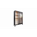 123kast  Buffetkast Hamilton - 135x40x200H cm - glazen deuren - 4 soft close lades - 4 planken - op pootjes
