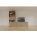 123kast  Tv vakkenkast Frankston - 300x45x235H cm - 7 deurtjes - 6 open vakken - 4cm plank dikte