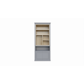 123kast  Vakkenkast Perth - 100x40x240H cm - 6 open vakken - 2 push to open deurtjes - met eiken vakken