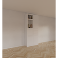 123kast  Vakkenkast Mafra 02 - 100x40x240H cm - 6cm plank dikte - dichte deuren in bovenkast - met 3 push to open lades