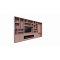 123kast  Tv/bureau vakkenkast Viterbo met openhaard - 460x40x255H cm - 5cm plank dikte - PRIJS OP AANVRAAG