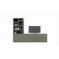 123kast  Tv vakkenkast/dressoir Burgos - 340x45x240H cm - push to open deuren - push to open lades - 5cm plank dikte