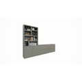 123kast  Tv dressoir/vakkenkast Genola - 340x45/30x240H cm - 5cm plank dikte -  6 push to open lades - 2 push to open deuren - open vakken