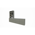 123kast  Tv dressoir/vakkenkast Genola - 340x45/30x240H cm - 5cm plank dikte -  6 push to open lades - 2 push to open deuren - open vakken