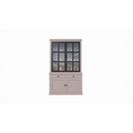 123kast  Buffetkast Montana 01 - 130x46x220H cm - 2 stalen deuren - strak design - zwarte greepjes - 2 soft close lades