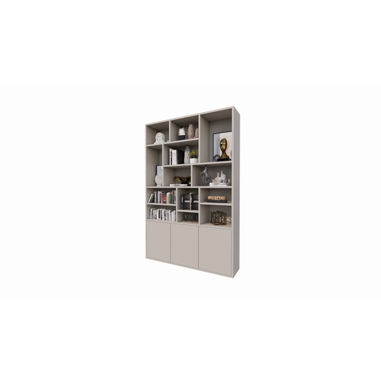 123kast  Vakkenkast Lecci - 180x40x271H cm - 3 push to open deuren - 3cm plank dikte