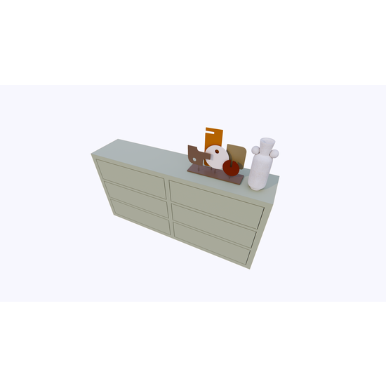 123kast  Ladekast Rosetown - 180x40x90H cm - 6 push to open lades - strak design