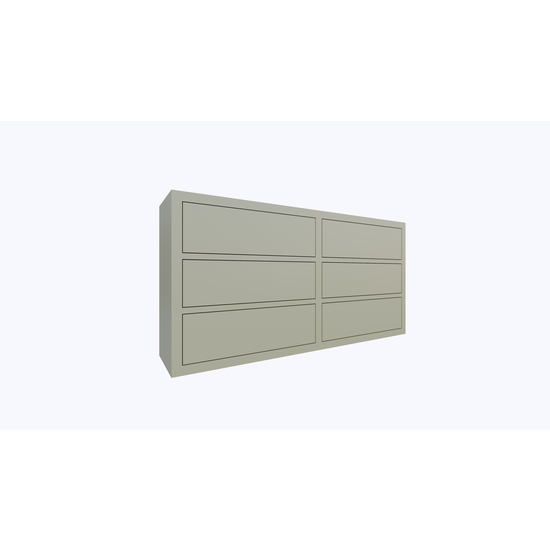 123kast  Ladekast Rosetown - 180x40x90H cm - 6 push to open lades - strak design