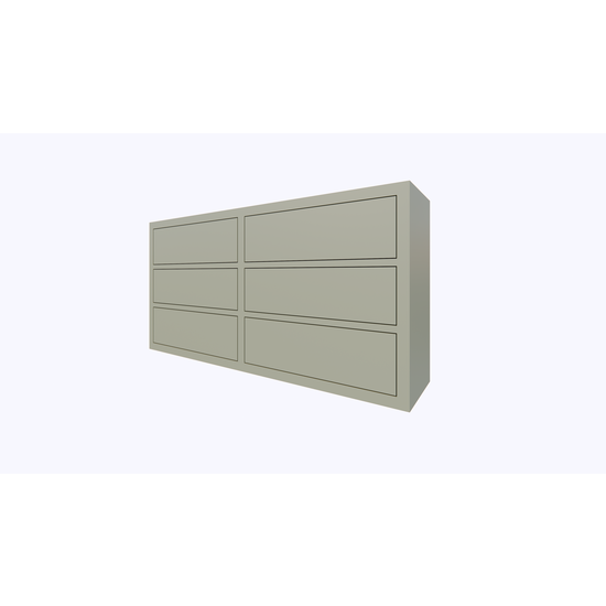 123kast  Ladekast Rosetown - 180x40x90H cm - 6 push to open lades - strak design