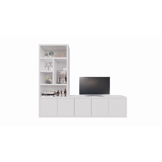 123kast  Tv vakkenkast Utrah - 300x40x250H cm - 5 push to open deuren