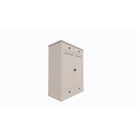 123kast  Opbergkast Montana 06 -100x53x140H cm - soft close lades - 2 scharnierdeuren