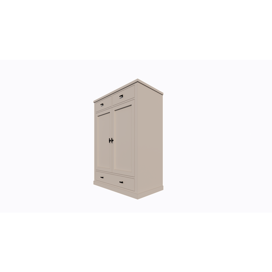 123kast  Opbergkast Montana 06 -100x53x140H cm - soft close lades - 2 scharnierdeuren