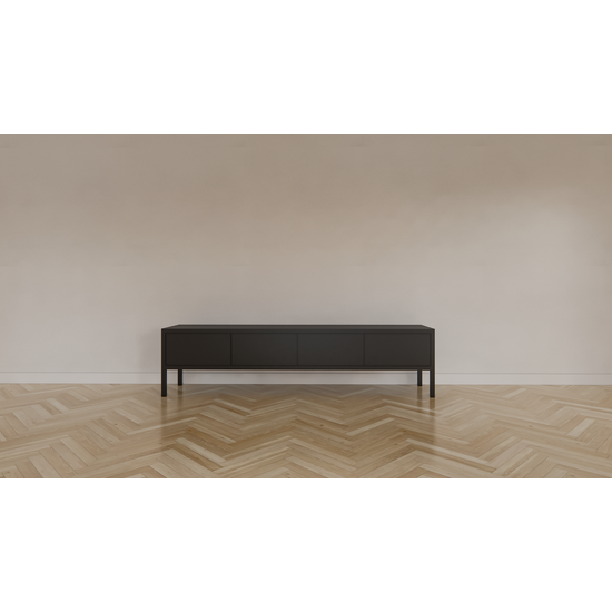 123kast  Tv dressoir Fontas - 200x40x50H cm - push to open deuren - op pootjes - strak design