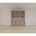 123kast  Buffetkast Dublin - 200x46x220H cm - 3 vitrine schuifdeuren - 4 soft close lades - 3 dichte schuifdeuren