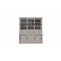 123kast  Buffetkast Dublin - 200x46x220H cm - 3 vitrine schuifdeuren - 4 soft close lades - 3 dichte schuifdeuren