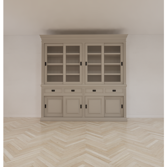 123kast  Buffetkast South Beach - 240x50x240H cm - 8 schuifdeuren - 4 soft close lades